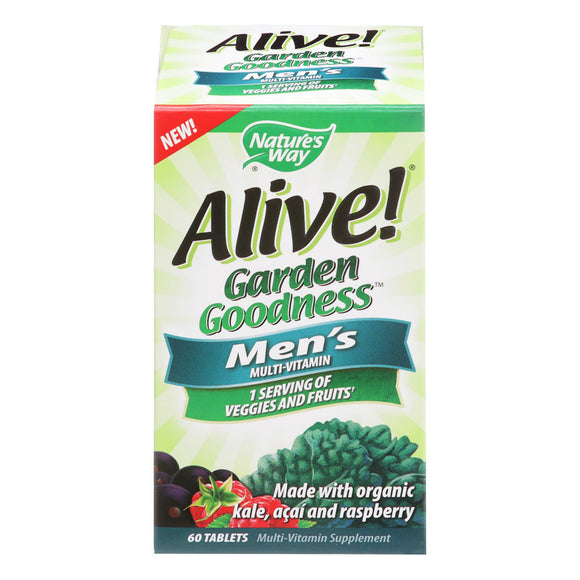 Nature's Way - Alive! Garden Goodness Men's Multi-vitamin - 60 Tablets - Vita-Shoppe.com