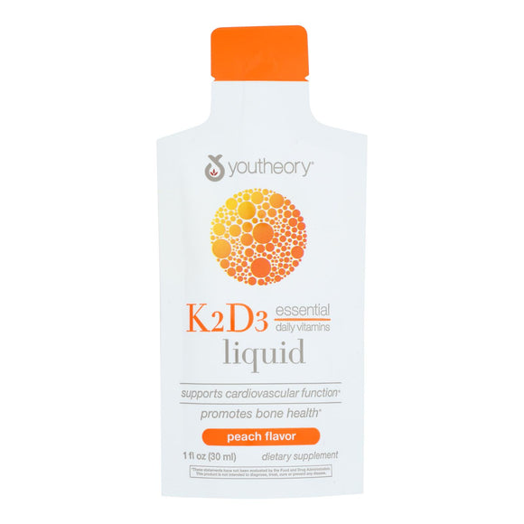 Youtheory - Liquid Vitamin K2d3 Peach - Case Of 12-1 Fluid Ounces - Vita-Shoppe.com