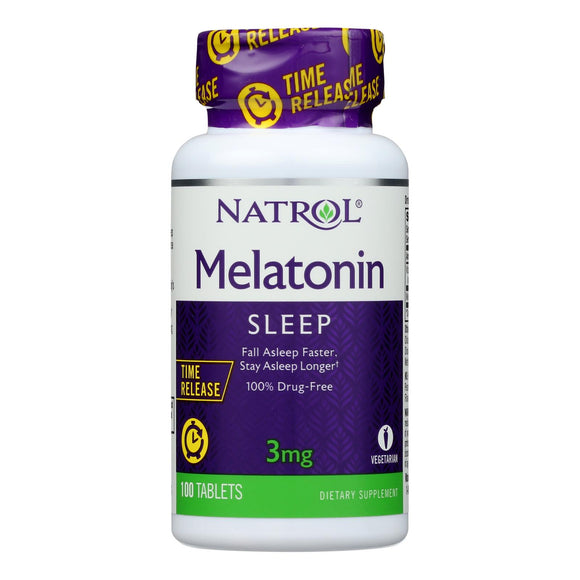 Natrol Melatonin Time Release - 3 Mg - 100 Tablets - Vita-Shoppe.com
