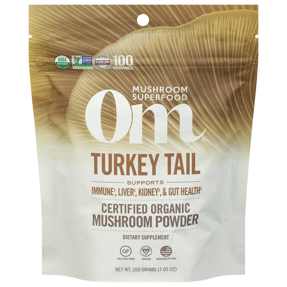 Om - Turkey Tail Organic Powder 200gr - 1 Each -7.05 Oz - Vita-Shoppe.com