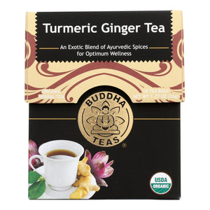 Buddha Teas -tea - Turmeric Ginger Tea - Case Of 6 - 18 Bag - Vita-Shoppe.com