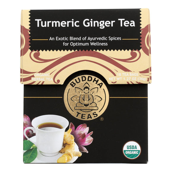 Buddha Teas -tea - Turmeric Ginger Tea - Case Of 6 - 18 Bag - Vita-Shoppe.com