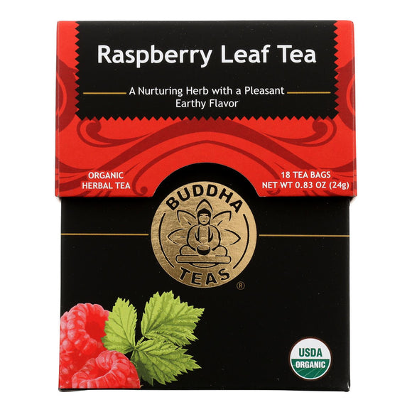 Buddha Teas - Organic Tea - Raspberry Leaf - Case Of 6 - 18 Count - Vita-Shoppe.com