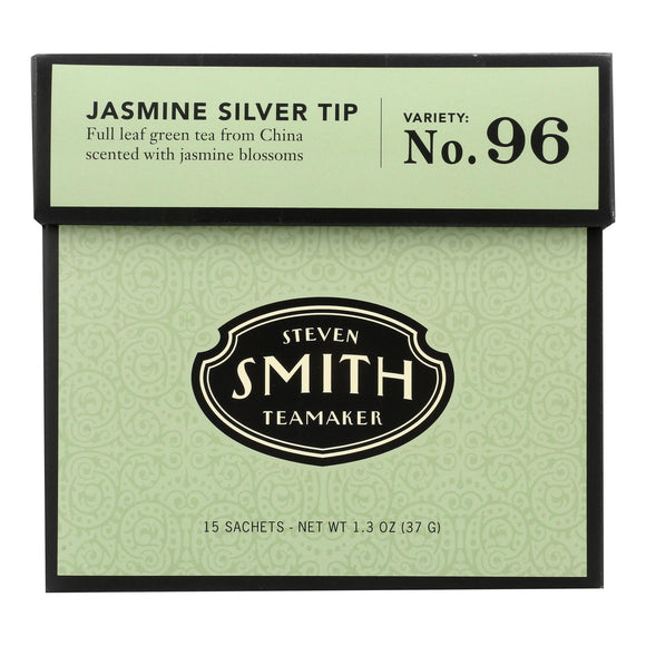 Smith Teamaker Green Tea - Jasmine Silver Top - 15 Bags - Vita-Shoppe.com