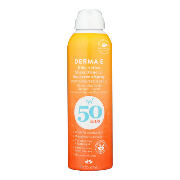 Derma E - Snscreen Spf50 Kidz Spray - 1 Each-6 Fz - Vita-Shoppe.com