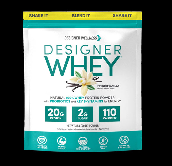 Designer Whey Protein Powder French Vanilla - 2 Lbs - Vita-Shoppe.com