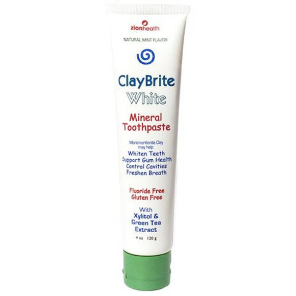 Zion Health - Tpaste Claybrite White - 1 Each - 4 Oz