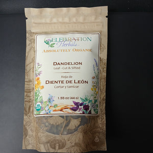 Celebration Herbals Organic Dandelion Leaf - Cut & Sifted 1.55 oz/44g