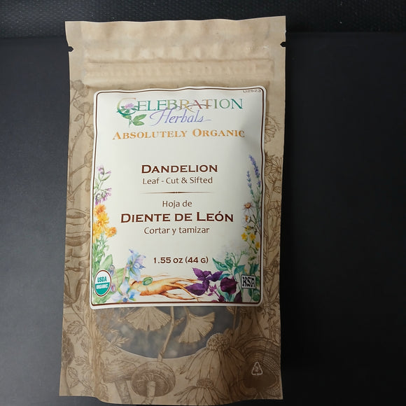 Celebration Herbals Organic Dandelion Leaf - Cut & Sifted 1.55 oz/44g