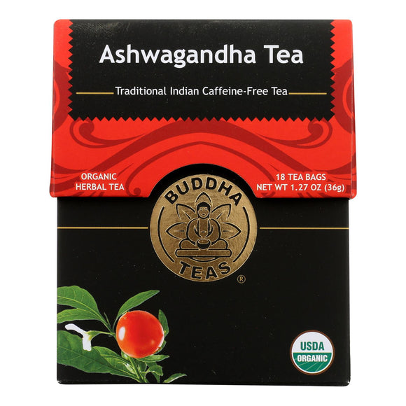 Buddha Teas - Organic Tea - Ashwaghanda - Case Of 6 - 18 Count