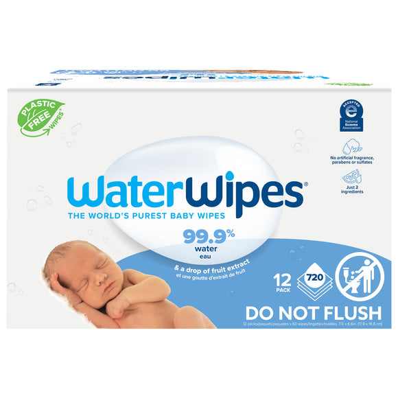 Waterwipes - Baby Wipes Water Based Unscented - Case Of 1-720 Count