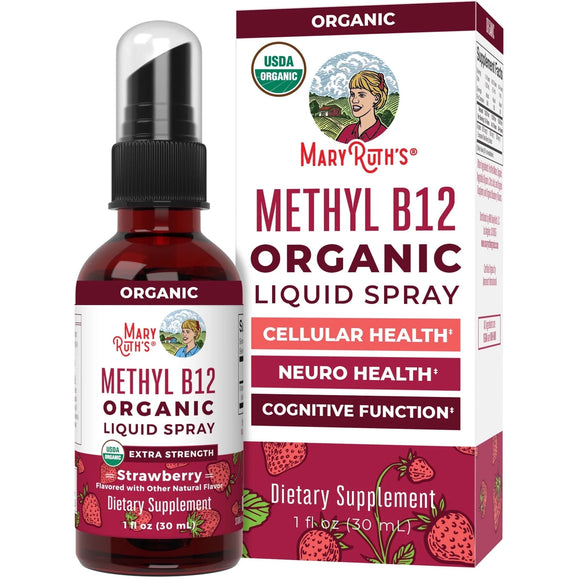Mary Ruth's Methyl B12 Organic Liquid Spray Strawberry Flavor