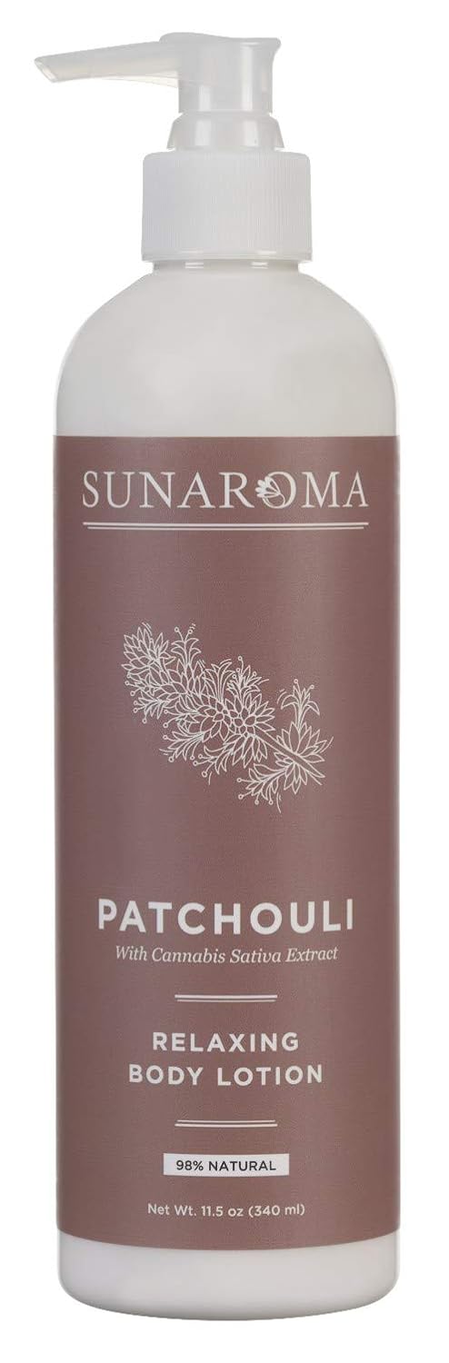 Sunaroma Patchouli Relaxing Body Lotion 11.5 oz/340ml Pump Bottle