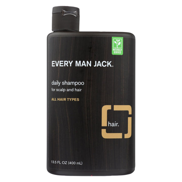 Every Man Jack Daily Shampoo - Scalp And Hair - All Hair Types - Sandalwood - 13.5 Oz - Vita-Shoppe.com