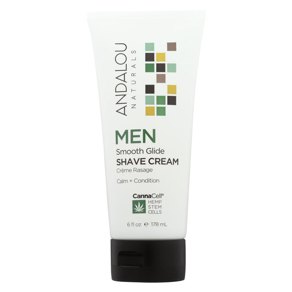 Andalou Naturals - Men Smooth Glide Shave Cream - 6 Fl Oz. - Vita-Shoppe.com