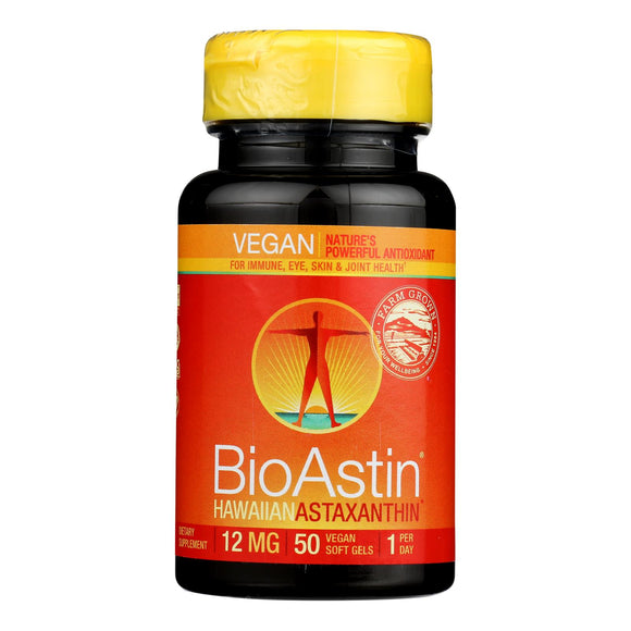 Nutrex Hawaii Bioastin - Hawaiian Astaxanthin - Vegetarian - 12 Mg - 50 Vegetarian Gelcaps - Vita-Shoppe.com