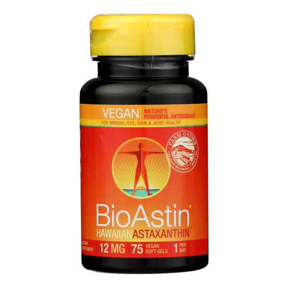 Nutrex Hawaii Bioastin - Hawaiian Astaxanthin - Vegetarian - 12 Mg - 75 Vegetarian Gelcaps - Vita-Shoppe.com