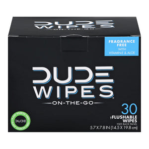 Dude Wipes - Wipes Travel Singles - 30 Ct. - On The Go - Vita-Shoppe.com