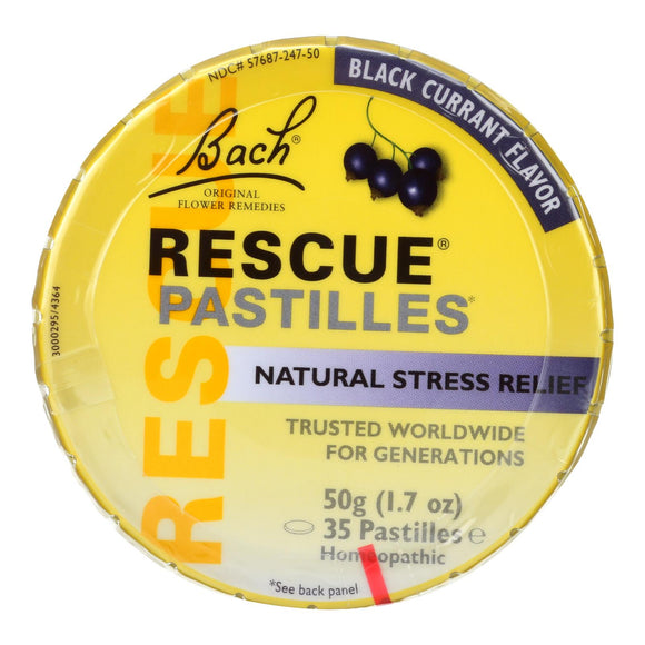 Bach Flower Remedies Rescue Pastilles Black Currant - 1.7 Oz - Case Of 12 - Vita-Shoppe.com
