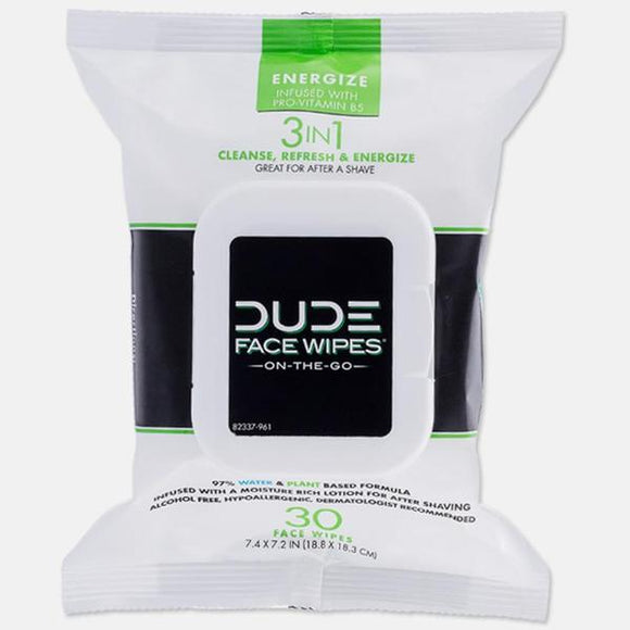 Dude Wipes - Face Wipes - Energize - 30 Ct. - Vita-Shoppe.com