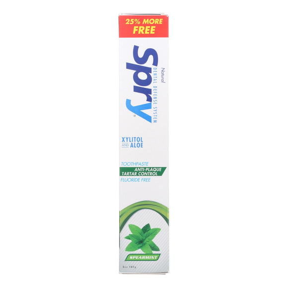Spry Toothpaste - Spearmint - 5 Oz - Vita-Shoppe.com