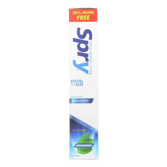 Spry Toothpaste - Peppermint - Flouride - 5 Oz - Vita-Shoppe.com