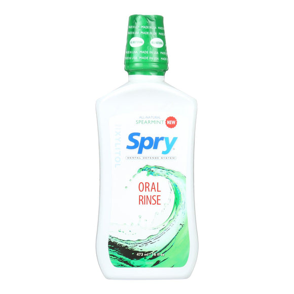 Spry Oral Rinse - Spearmint - 16 Fl Oz. - Vita-Shoppe.com