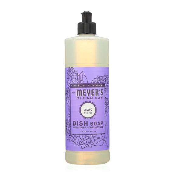 Mrs. Meyer's Clean Day - Liquid Dish Soap - Lilac - Case Of 6 - 16 Fl Oz - Vita-Shoppe.com