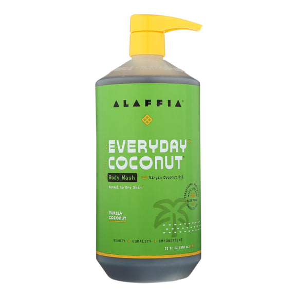 Alaffia Coconut & Coffee Berry Purely Coconut Body Wash  - 1 Each - 32 Fz - Vita-Shoppe.com