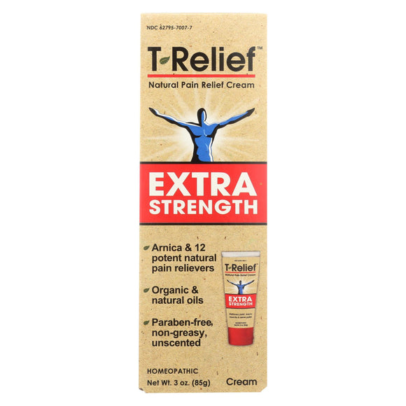 T-relief - Natural Pain Relief Cream - Extra Strength - 3 Oz. - Vita-Shoppe.com