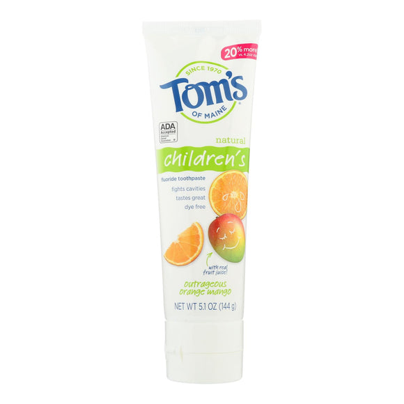 Tom's Of Maine - Tp Kids Orng Mango Ac Fluo - Case Of 6-5.1 Oz - Vita-Shoppe.com