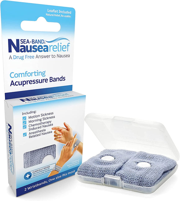 Sea-Band Anti-Nausea Acupressure Wristband for Motion or Morning Sickness, Adult, 1 Pair - Vita-Shoppe.com