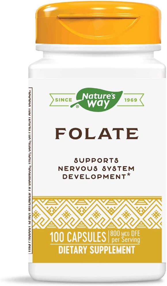 Nature's Way Folic Acid - 800 Mcg - 100 Capsules - Vita-Shoppe.com