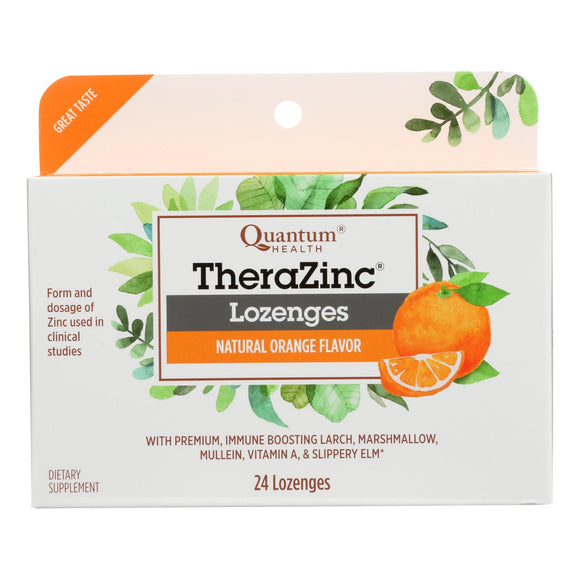Quantum Therazinc Cold Season Plus Lozenges Orange - 14 Mg - 24 Lozenges - Vita-Shoppe.com