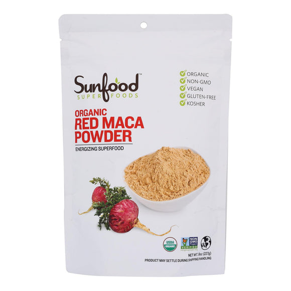 Sunfood - Maca Powder Organic Red - 1 Each-8 Oz - Vita-Shoppe.com