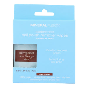 Mineral Fusion - Nail Polish Remover Wipes - Case Of 15-3 Ct - Vita-Shoppe.com