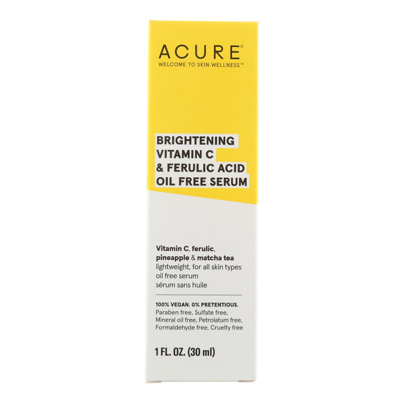 Acure - Serum Brghtn Vitamin C Ferulc - 1 Each-1 Fz - Vita-Shoppe.com