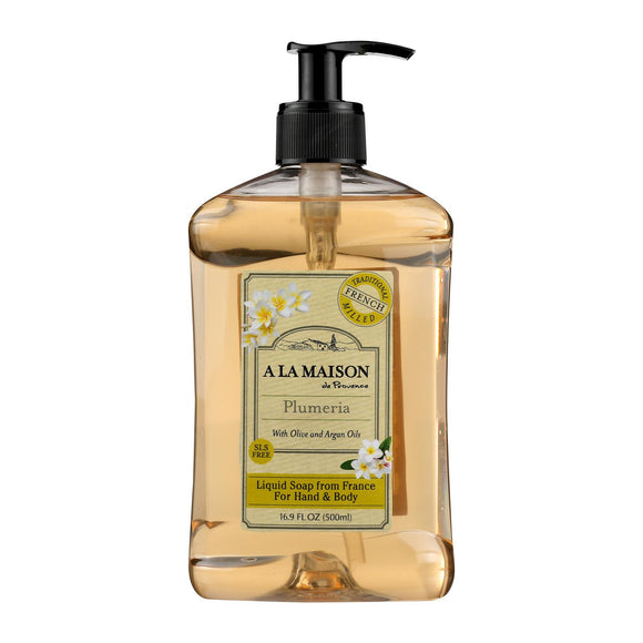 A La Maison - French Liquid Soap Plumeria - 1 Each-16.9 Fz - Vita-Shoppe.com