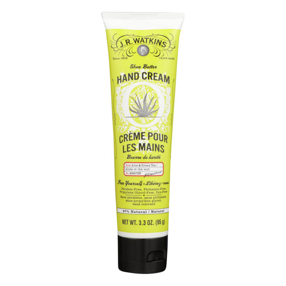 J.r. Watkins - Hand Cream Aloe And Green Tea - Case Of 3 - 3.3 Fz - Vita-Shoppe.com