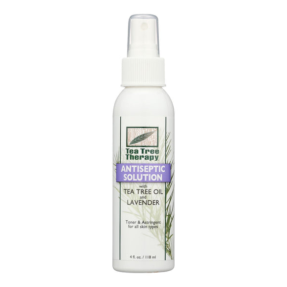 Tea Tree Therapy Antiseptic Solution Tea Tree Oil And Lavender - 4 Fl Oz - Vita-Shoppe.com