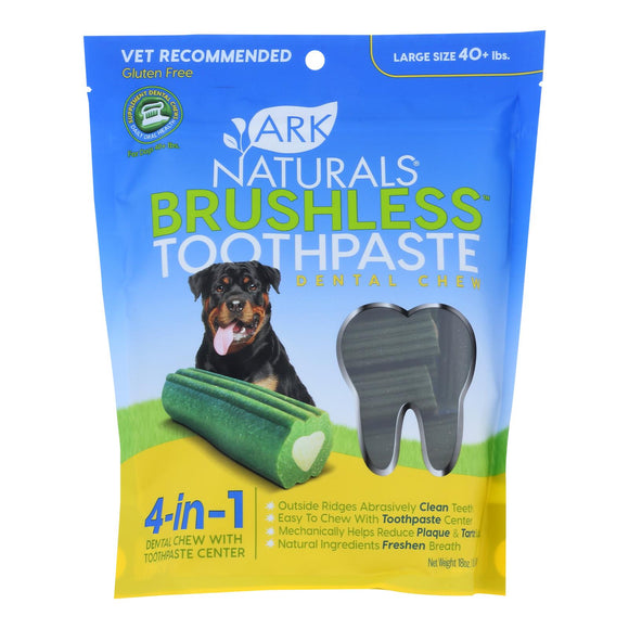 Ark Naturals - Brushless Toothpaste Chew Large - 1 Each-18 Ounces - Vita-Shoppe.com