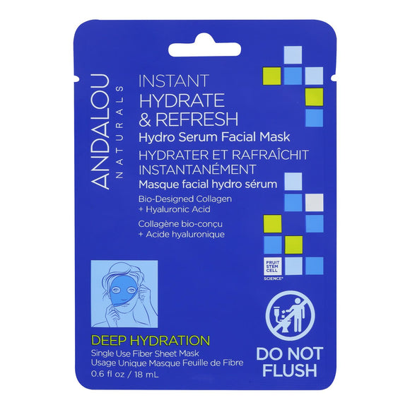 Andalou Naturals - Fcl Msk Instant Hydrt Refrsh - Case Of 6-.6 Fz - Vita-Shoppe.com
