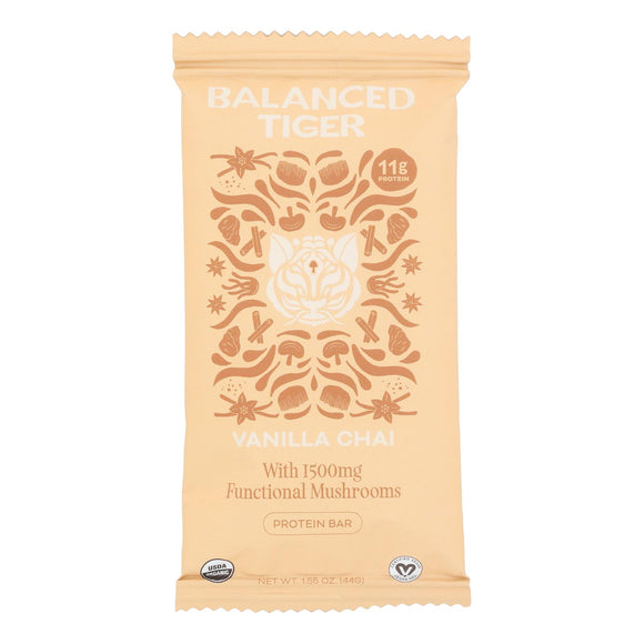 Balanced Tiger - Bar Partner Reishi Vanilla Chai - Case Of 12 - 1.55 Ounces - Vita-Shoppe.com