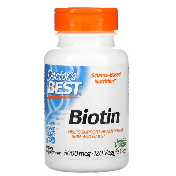Doctor's Best - Biotin 5000 Mcg - 1 Each-120 Vcap - Vita-Shoppe.com