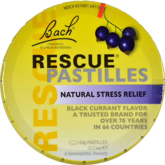 Bach Flower Remedies Rescue Pastilles Black Currant - 1.7 Oz - Case Of 12 - Vita-Shoppe.com