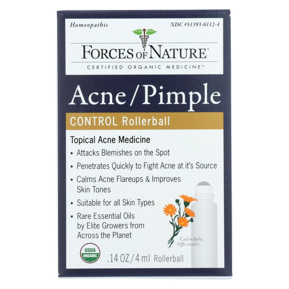Forces Of Nature Acne-pimple Rollerball Applicator  - 1 Each - 4 Ml - Vita-Shoppe.com
