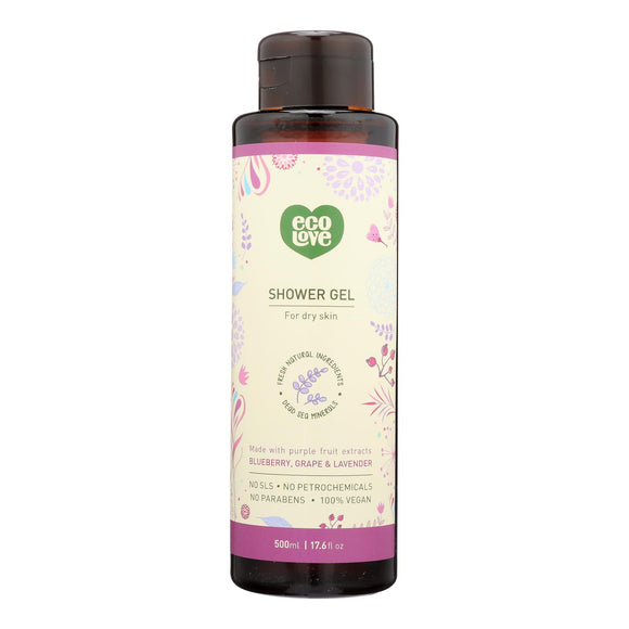 Ecolove - Shower Gel Purple Fruit - 1 Each - 17.6 Fz - Vita-Shoppe.com