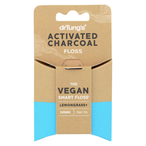 Dr. Tung's - Floss Activated Charcoal - Case Of 6 - 30 Yrd - Vita-Shoppe.com