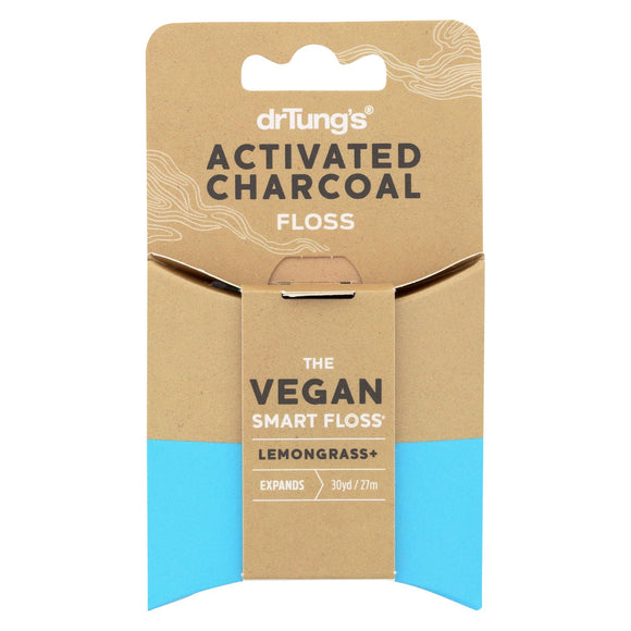 Dr. Tung's - Floss Activated Charcoal - Case Of 6 - 30 Yrd - Vita-Shoppe.com