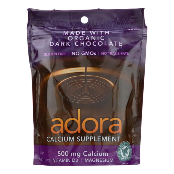 Adora - Chocolate Disk Drkchc Calc - 1 Each-30 Ct - Vita-Shoppe.com